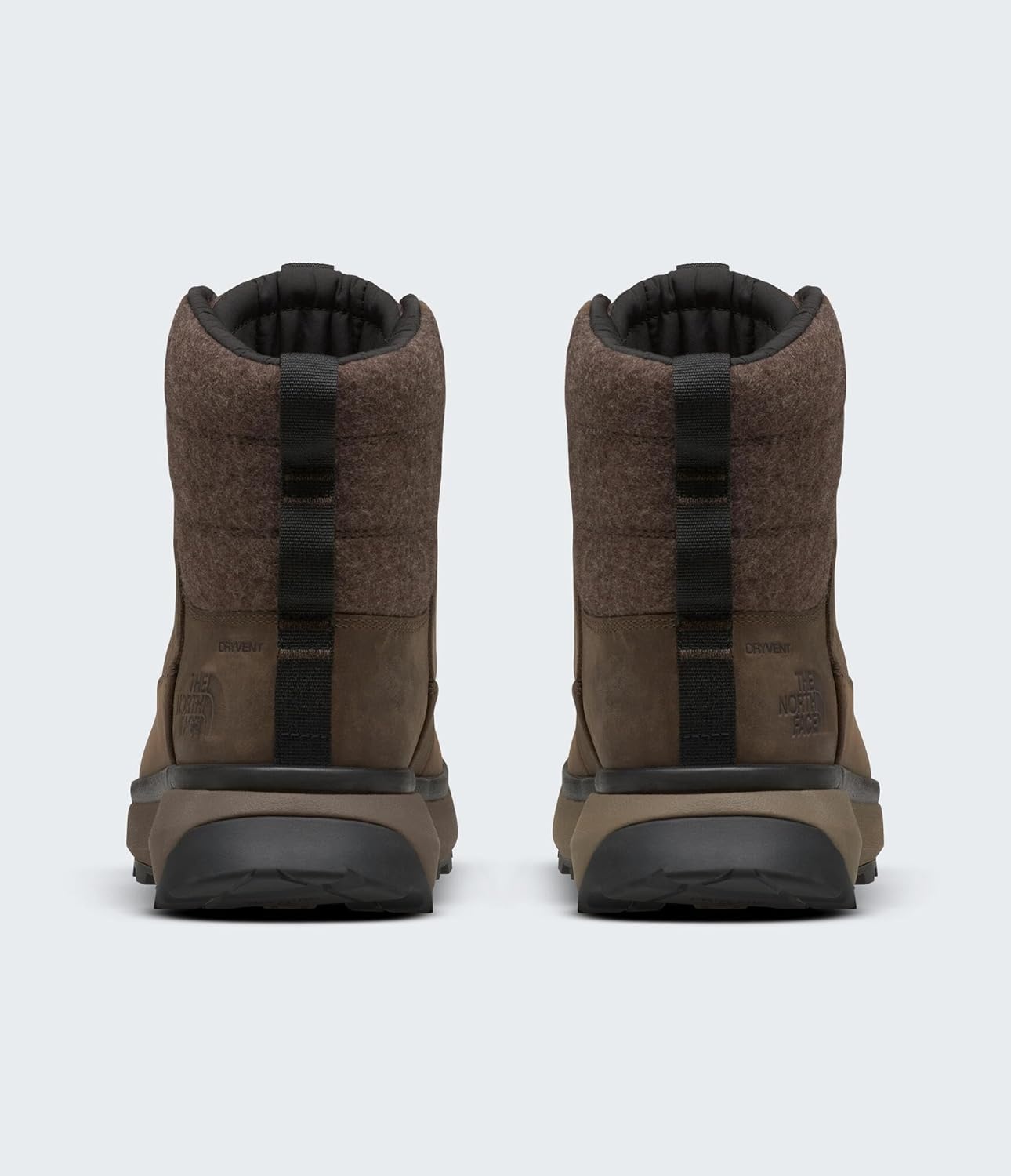 imageTHE NORTH FACE Mens Bergen Leather Waterproof Hiking Boot Insulated Snow Boot With 45mm LugsDemitasse BrownTnf Black