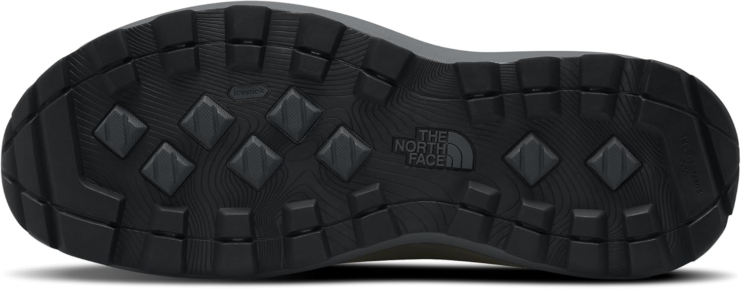 imageTHE NORTH FACE Mens Bergen Leather Waterproof Hiking Boot Insulated Snow Boot With 45mm LugsNew Taupe GreenAsphalt Grey