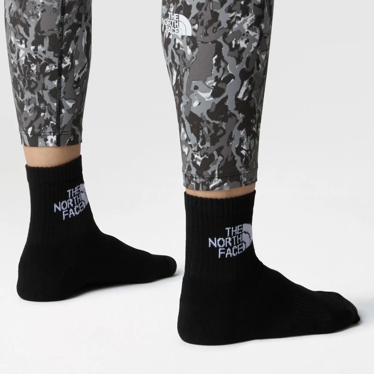 imageTHE NORTH FACE Multisport Cush Quarter Sock 3pack Breathable Athletic Socks for Men amp Women Light Cushion amp Ribbed CuffBlack Assorted