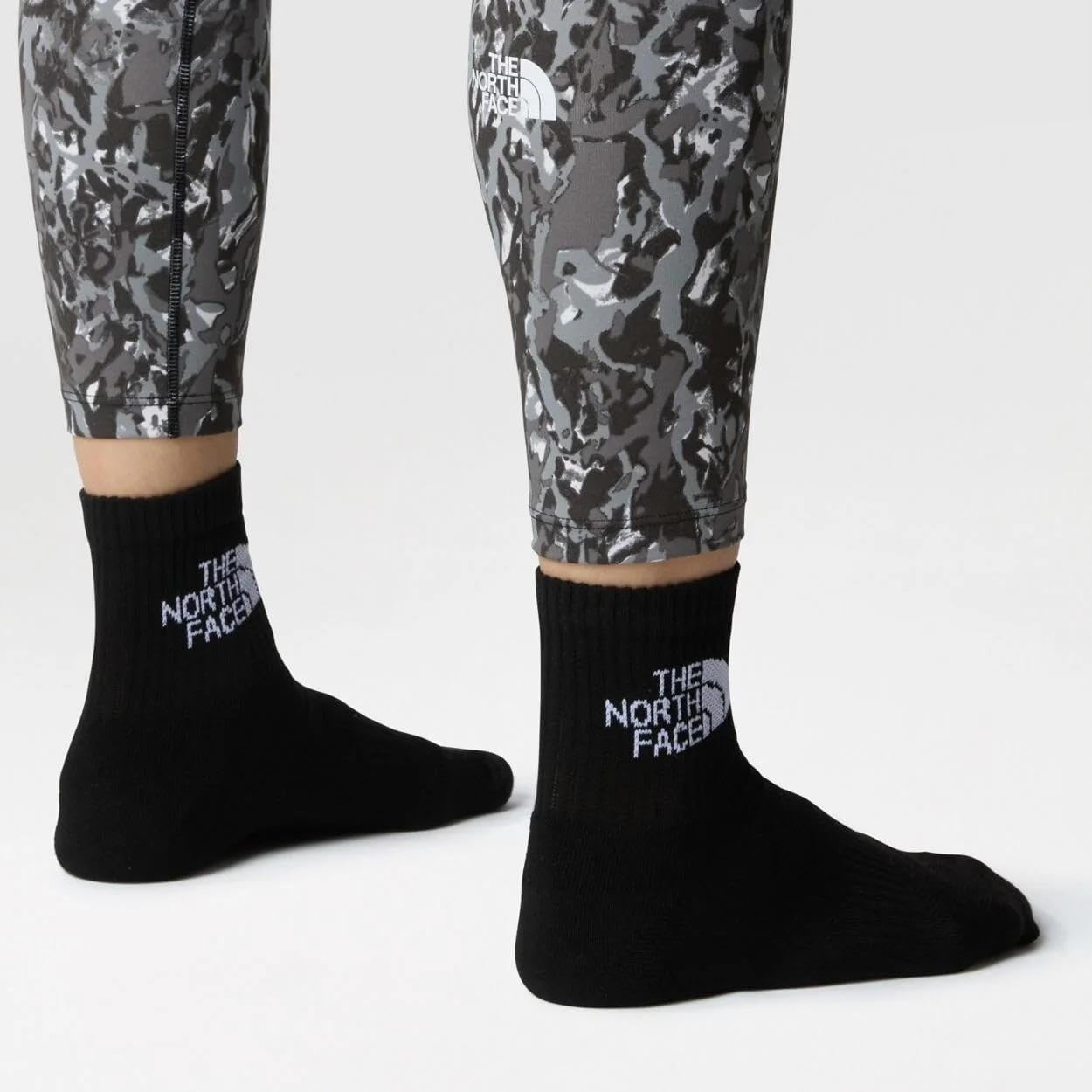 imageTHE NORTH FACE Multisport Cush Quarter Sock 3pack Breathable Athletic Socks for Men amp Women Light Cushion amp Ribbed CuffTnf Black