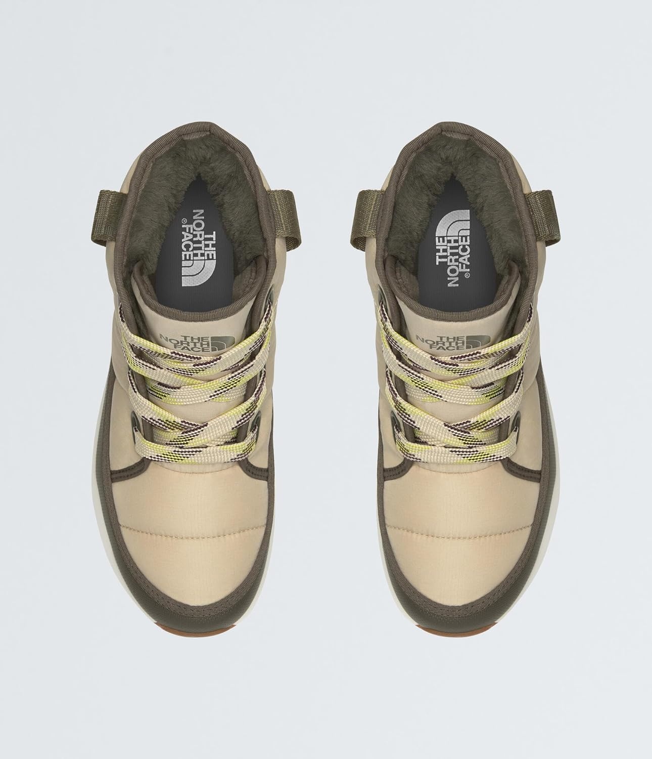 imageTHE NORTH FACE Womens Thermoball Lace Up Luxe Waterproof Boot Insulated Winter Boots With CollarGravelForest Olive
