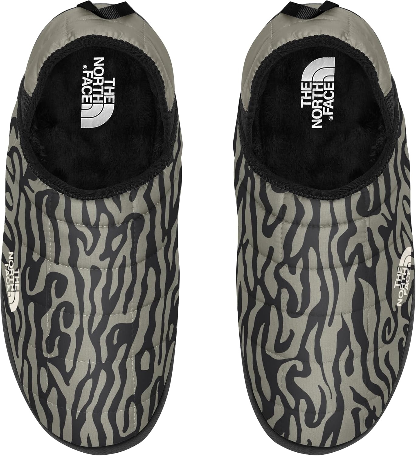 imageTHE NORTH FACE Womens Thermoball Traction Mule V Winter Shoe Insulated amp Water Repellent Rubber OutsoleClay Grey Tnf Tiger Stripe PrintTnf Black