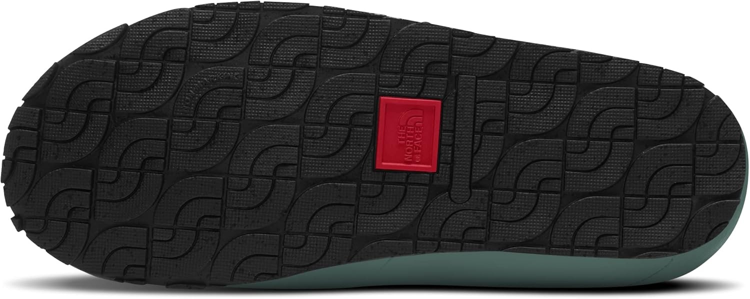 imageTHE NORTH FACE Womens Thermoball Traction Mule V Winter Shoe Insulated amp Water Repellent Rubber OutsoleDark Sage Next Gen Logo PrintGardenia White