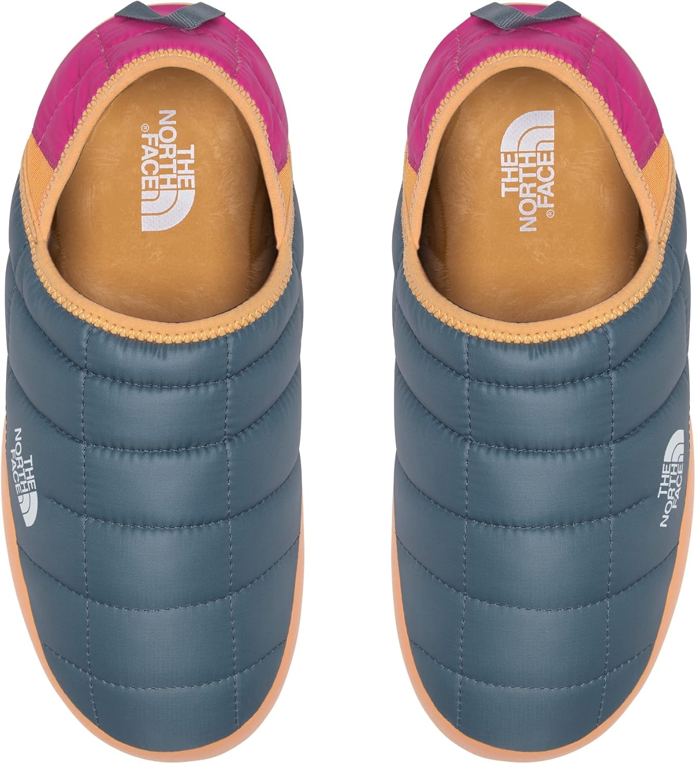 imageTHE NORTH FACE Womens Thermoball Traction Mule V Winter Shoe Insulated amp Water Repellent Rubber OutsoleGoblin Blue Linaria Pink