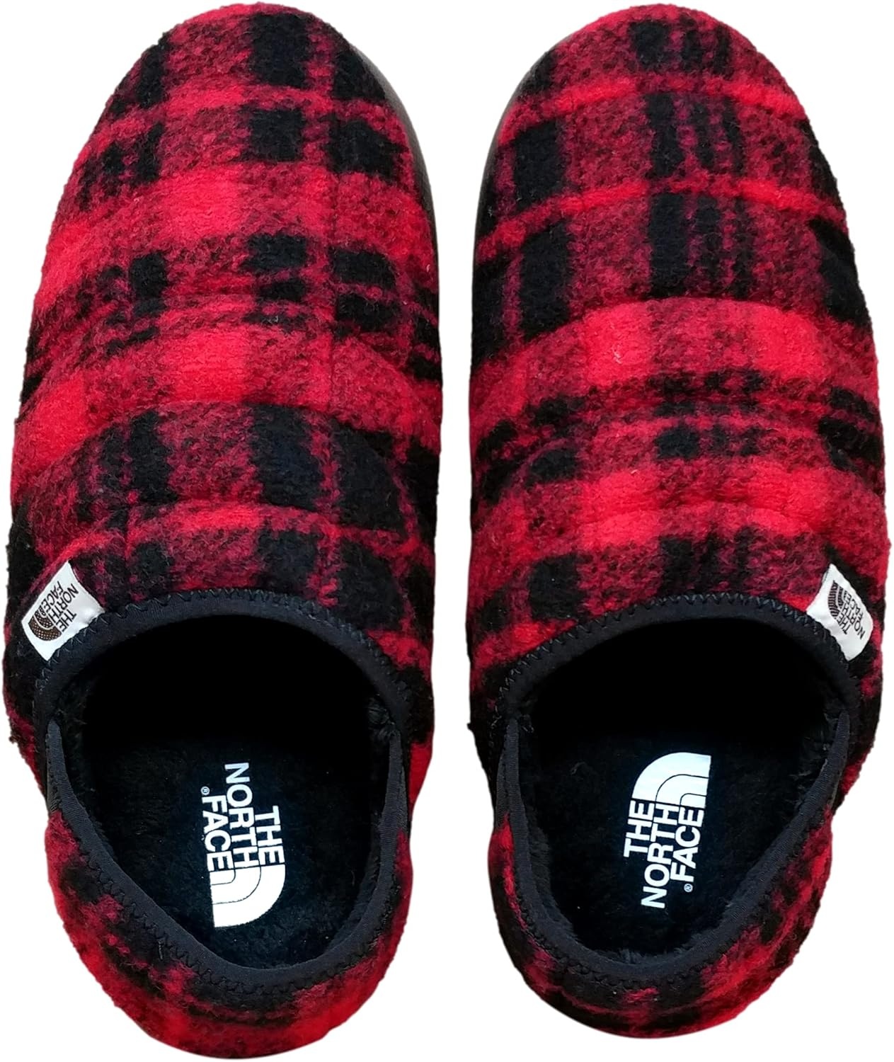 imageTHE NORTH FACE Womens Thermoball Traction Mule V Winter Shoe Insulated amp Water Repellent Rubber OutsoleRed Chequered Black