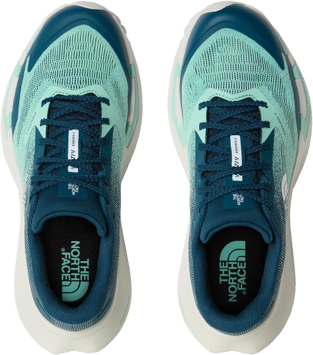 imageTHE NORTH FACE Womens Vectiv Enduris 4 Trail Running Shoe Rubber Outsole High Traction 4mm LugsBright FoamMidnight Petrol