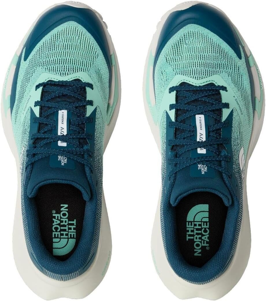 imageTHE NORTH FACE Womens Vectiv Enduris 4 Trail Running Shoe Rubber Outsole High Traction 4mm LugsBright FoamMidnight Petrol