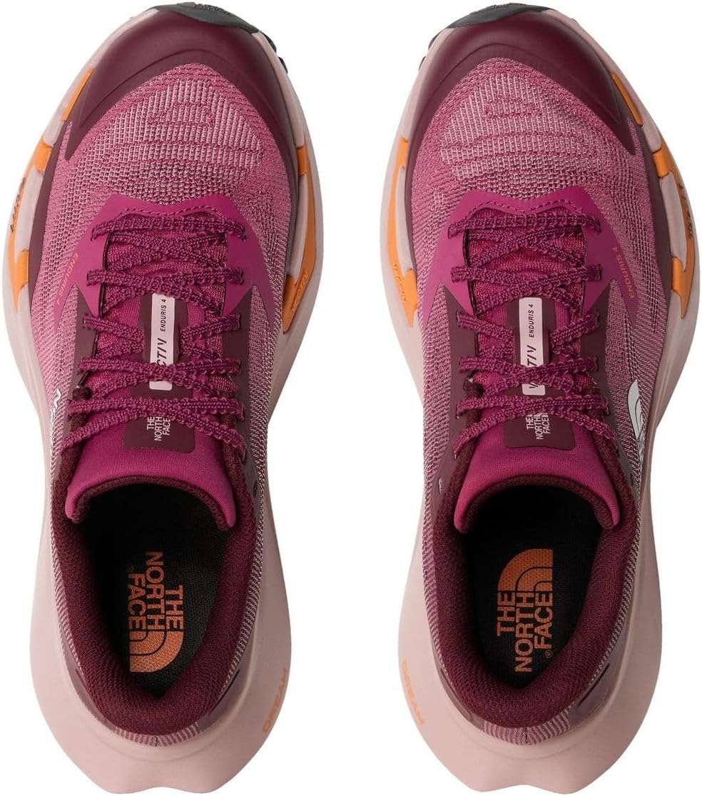imageTHE NORTH FACE Womens Vectiv Enduris 4 Trail Running Shoe Rubber Outsole High Traction 4mm LugsSumacPapaya