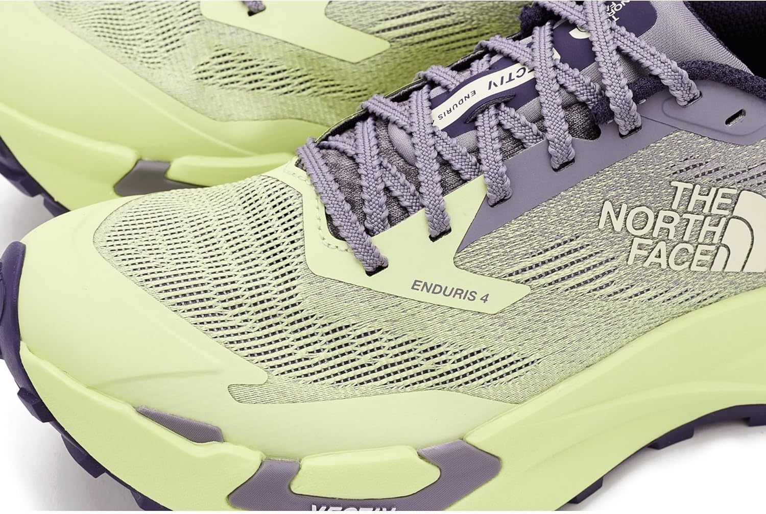 imageTHE NORTH FACE Womens Vectiv Enduris 4 Trail Running Shoe Rubber Outsole High Traction 4mm LugsTranscendent GreyLemon Mist