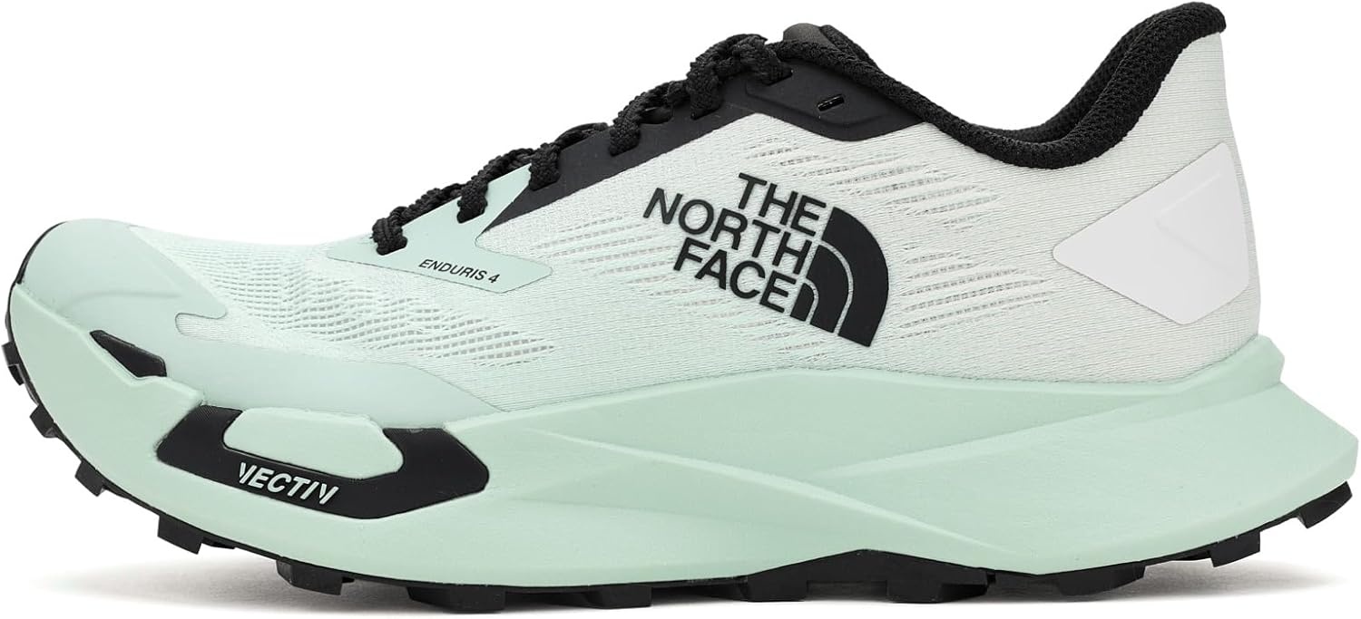 imageTHE NORTH FACE Womens Vectiv Enduris 4 Trail Running Shoe Rubber Outsole High Traction 4mm LugsWhite AshOpal Frost