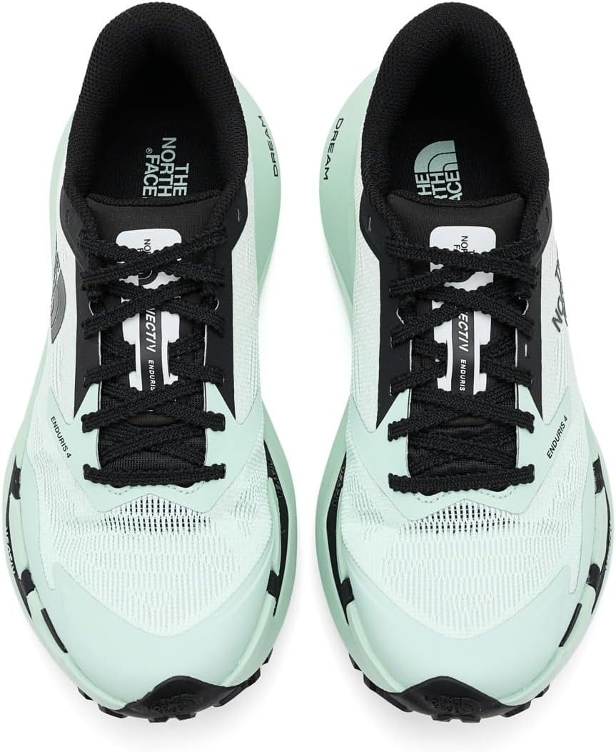 imageTHE NORTH FACE Womens Vectiv Enduris 4 Trail Running Shoe Rubber Outsole High Traction 4mm LugsWhite AshOpal Frost