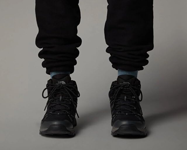 imageThe North Face Mens Hedgehog Mid Goretex Hiking Shoe Waterproof Cushioned amp Rubber OutsoleTnf BlackAsphalt Grey
