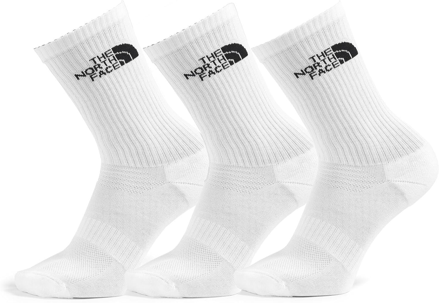 imageThe North Face Unisex Adult Multisport Cush Crew Sock 3pack Breathable Athletic Socks for Men amp Women With Light Cushioning amp Ribbed Cuff