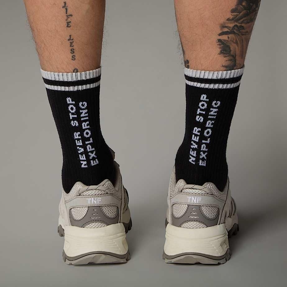 imageThe North Face Unisex Everyday Nse Crew Sock 2pack Casual Socks for Men amp Women Padded amp Breathable Ergonomic Toe BoxTnf BlackTnf White