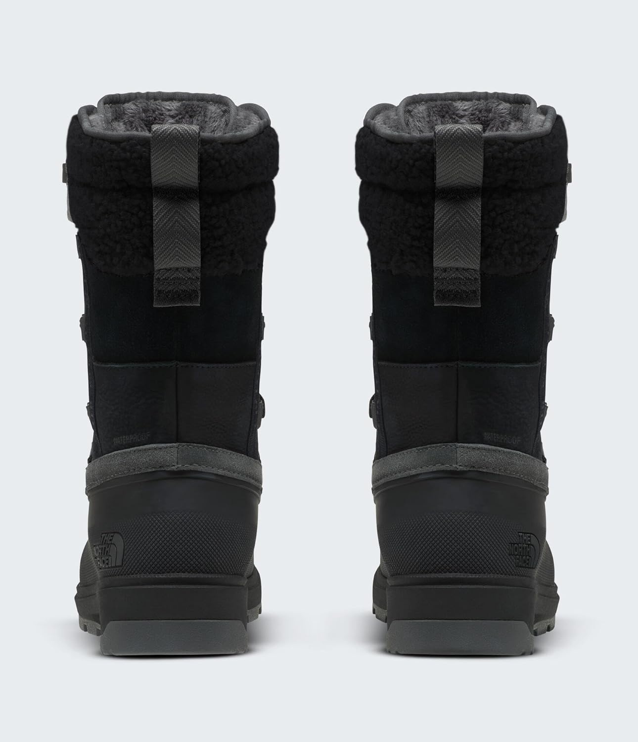 imageThe North Face Womens Shellista V Mid Insulated Waterproof Snow Boot Molded 45 Mm Lugs Rubber OutsoleTnf BlackAsphalt Grey
