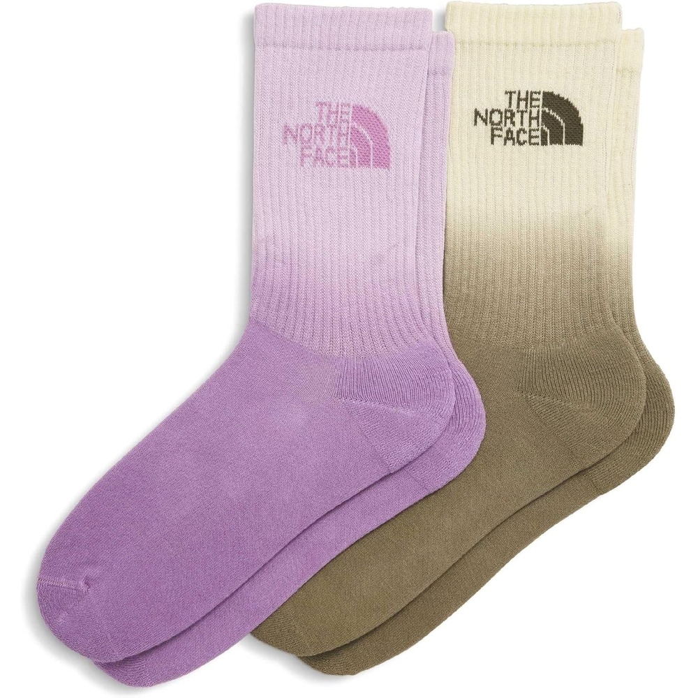 imageTHE NORTH FACE Everyday Dip Dye Crew Sock 2pack Breathable Socks for Men amp Women With Padding amp Ergonomic Toe BoxHushed LavenderMetal PinkPearLemon Mist