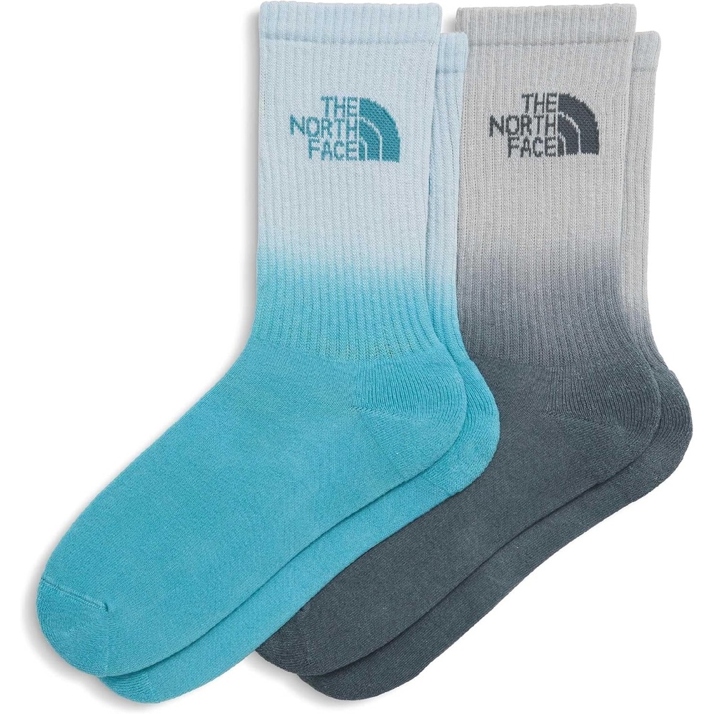 imageTHE NORTH FACE Everyday Dip Dye Crew Sock 2pack Breathable Socks for Men amp Women With Padding amp Ergonomic Toe BoxRiver IceOpal FrostFrost GreyGranite Grey