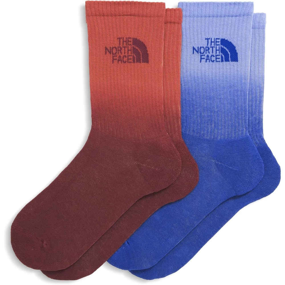 imageTHE NORTH FACE Everyday Dip Dye Crew Sock 2pack Breathable Socks for Men amp Women With Padding amp Ergonomic Toe BoxTnf BlueWhite DuneMars DustSumac