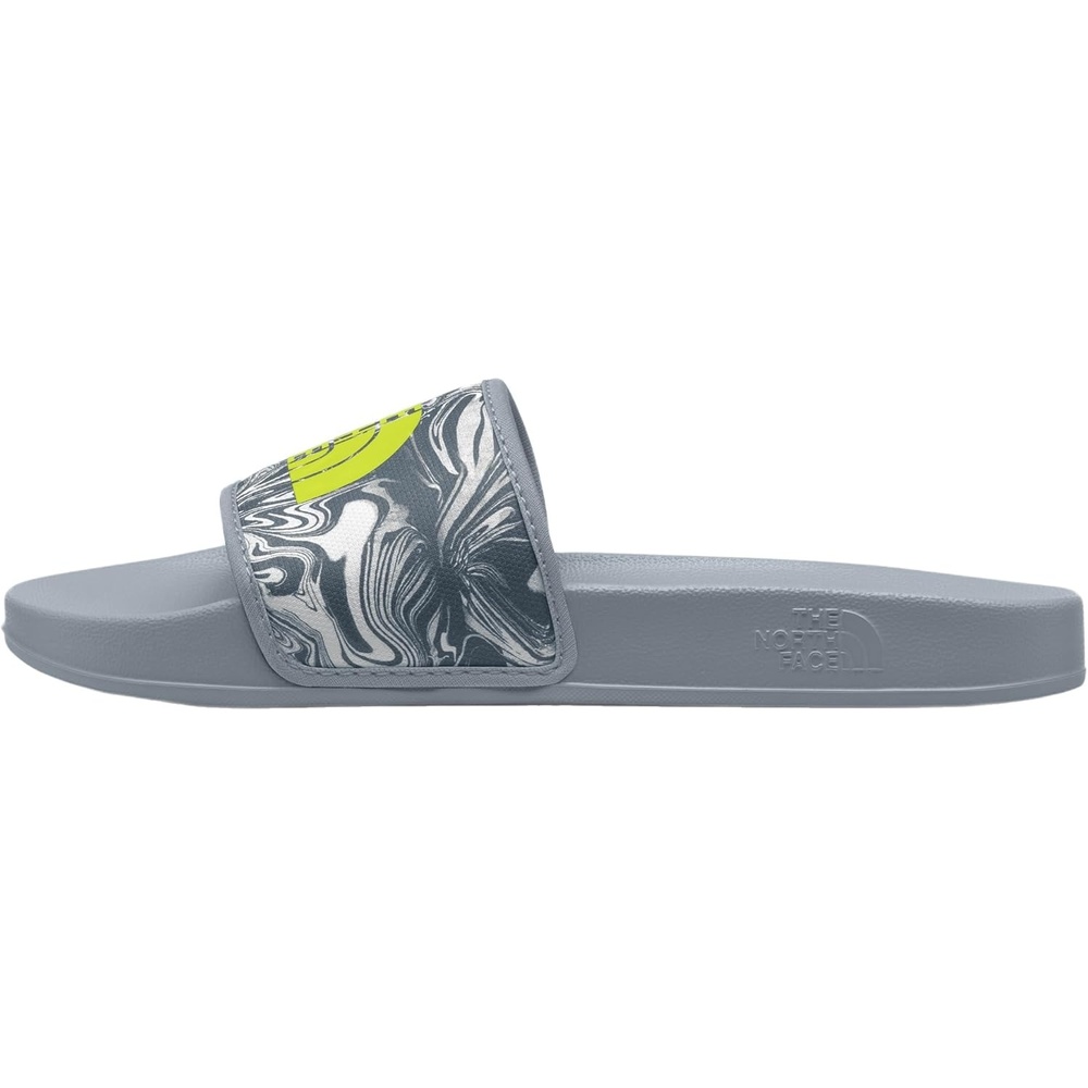 imageTHE NORTH FACE Mens Base Camp Slide III Sandal  Highly Cushioned Durable TPU Strap amp Rubber OutsoleFrost GreyFizz Lime