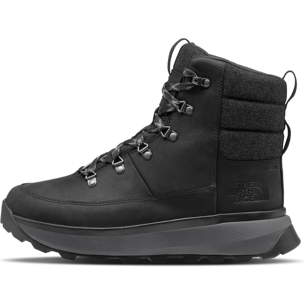 imageTHE NORTH FACE Mens Bergen Leather Waterproof Hiking Boot Insulated Snow Boot With 45mm LugsTnf BlackTnf Black