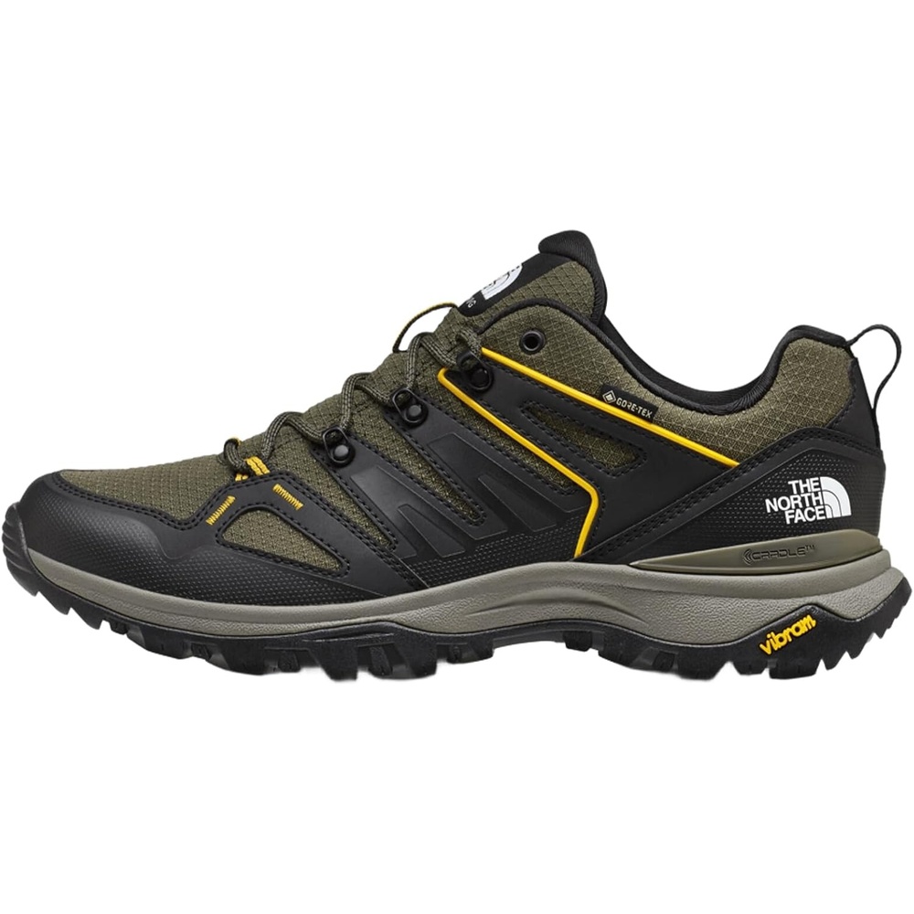 imageTHE NORTH FACE Mens Hedgehog Goretex Hiking Shoe Waterproof Cushioned Rubber Outsole amp Flexible HeelNew Taupe GreenTnf Black