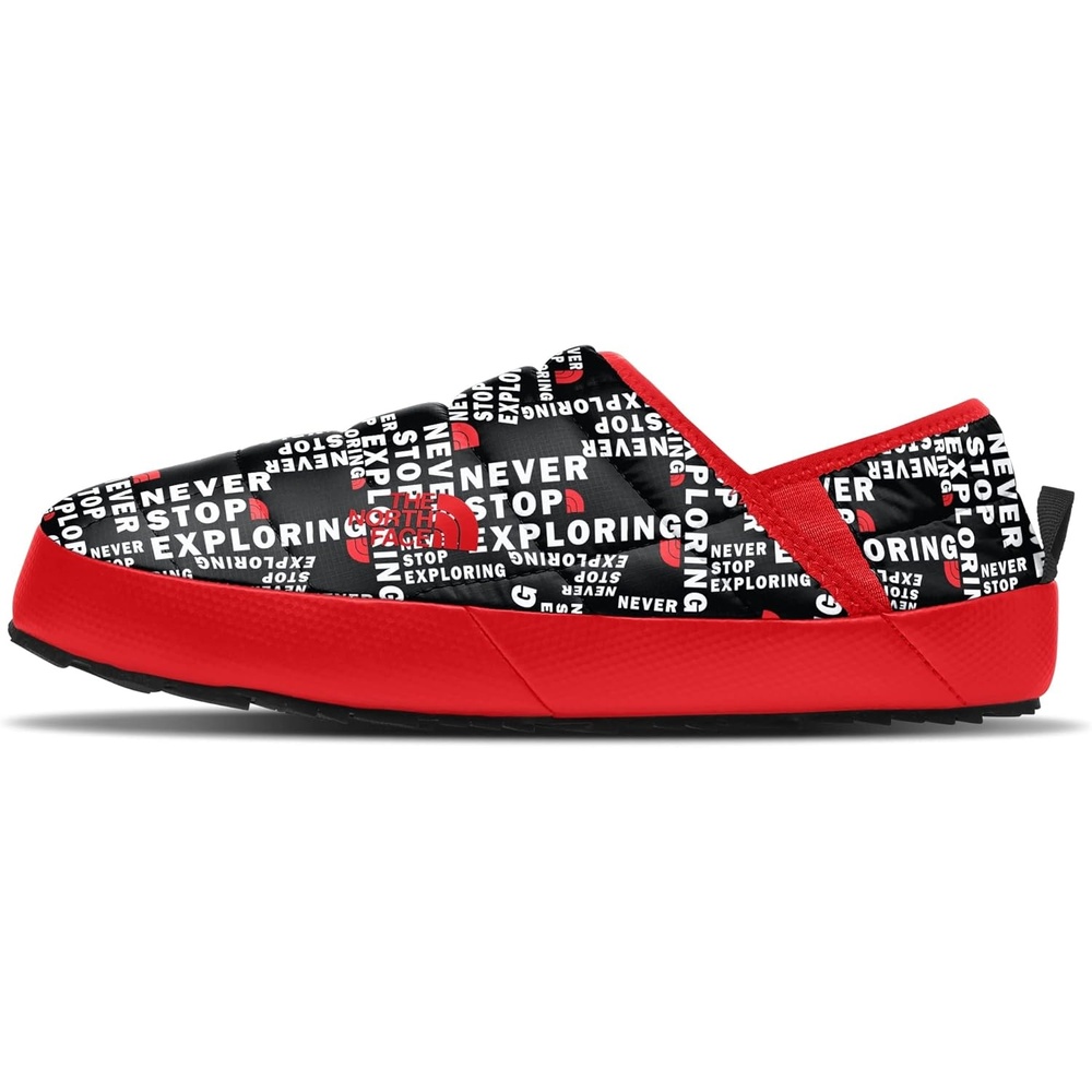 imageTHE NORTH FACE Mens Thermoball Traction Mule V Winter Shoe Insulated amp Water Repellent Rubber OutsoleTnf Half Dome Tagline Toss Fiery Red