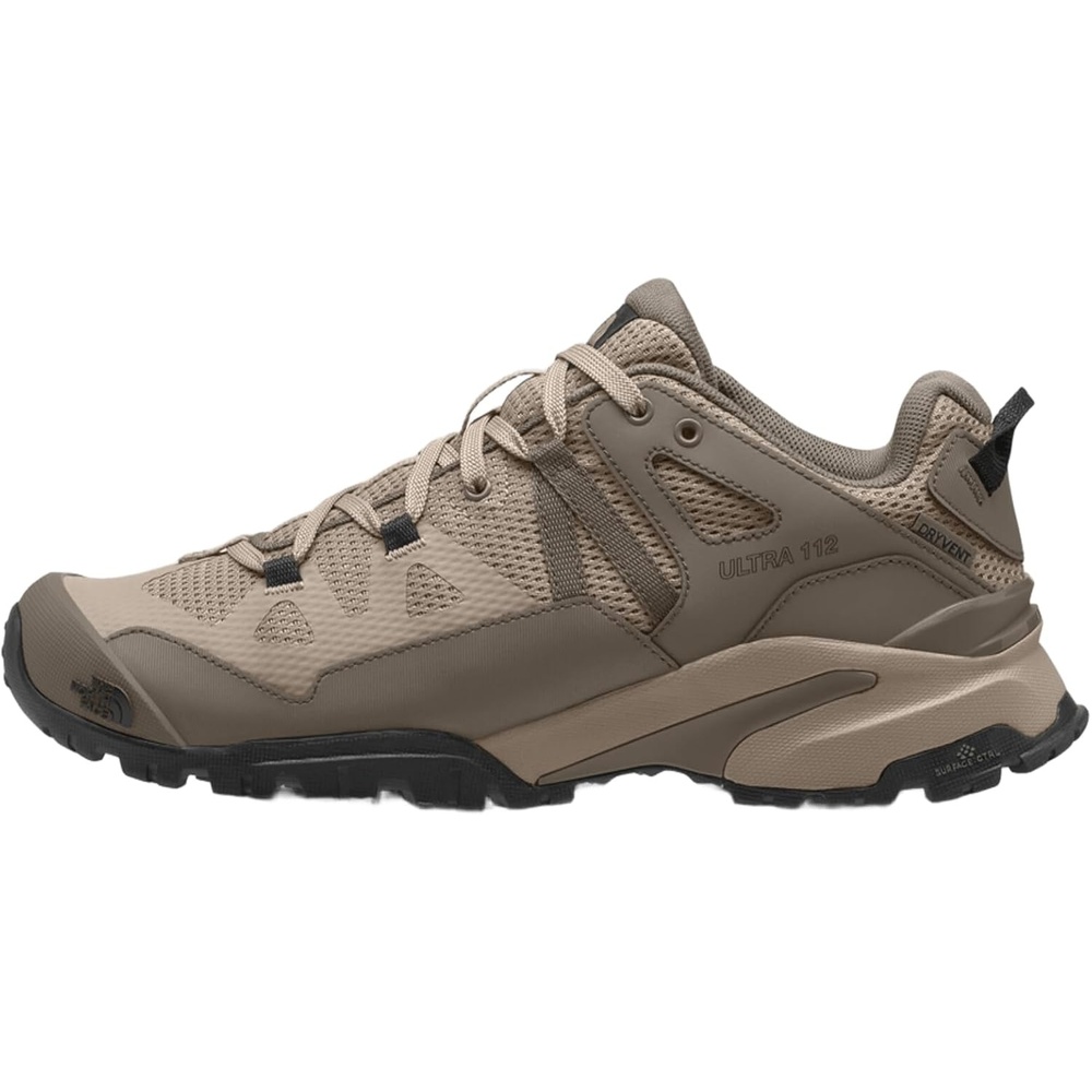 imageTHE NORTH FACE Mens Ultra 112 Waterproof Hiking Shoe Ripstop Leather Rubber Outsole With 5mm LugsMushroom GreyMocha Brown