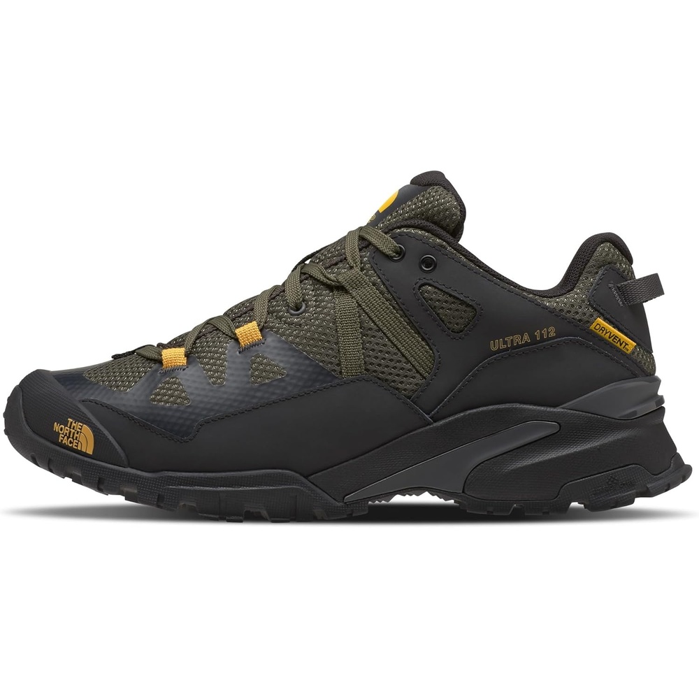 imageTHE NORTH FACE Mens Ultra 112 Waterproof Hiking Shoe Ripstop Leather Rubber Outsole With 5mm LugsNew Taupe GreenTnf Black