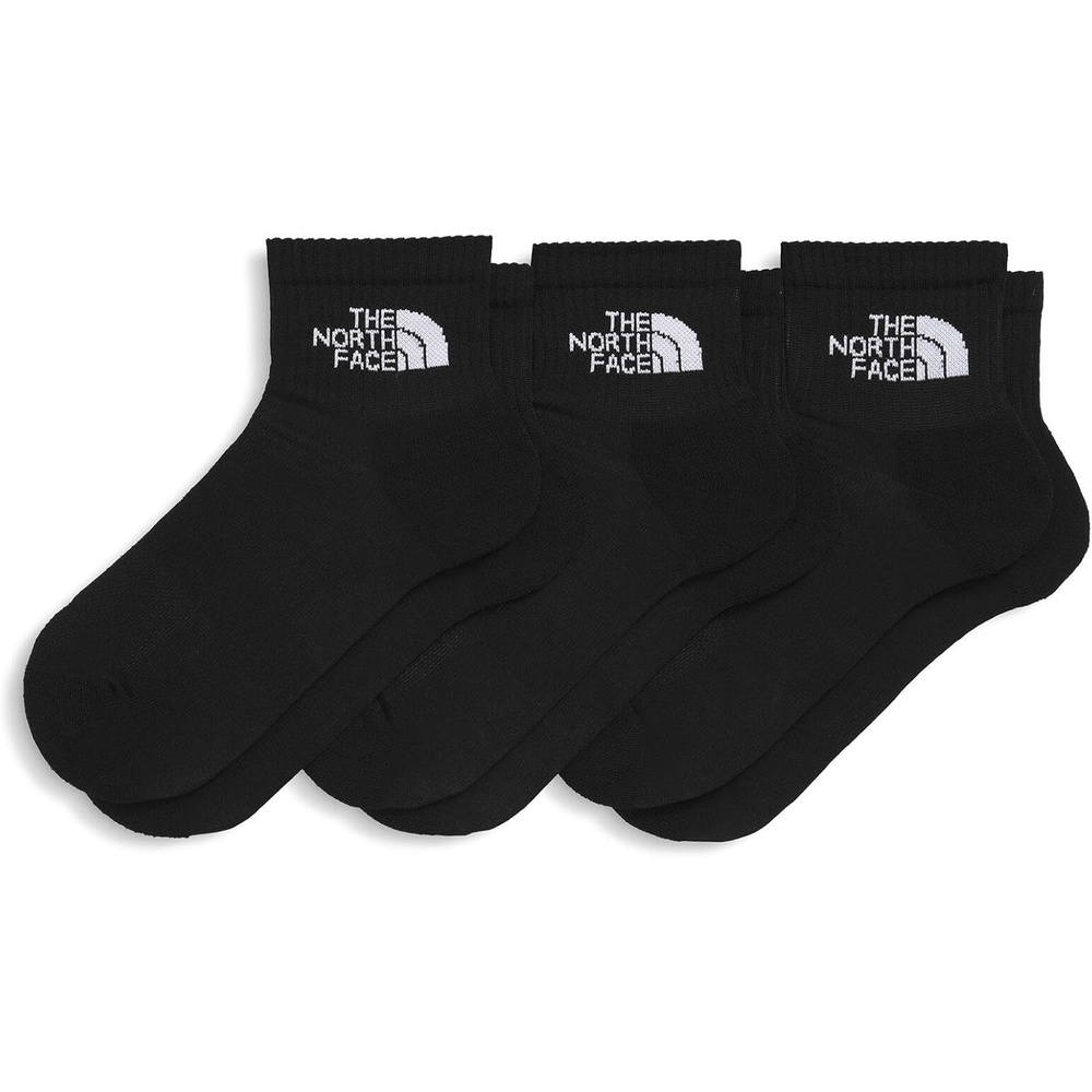 imageTHE NORTH FACE Multisport Cush Quarter Sock 3pack Breathable Athletic Socks for Men amp Women Light Cushion amp Ribbed CuffTnf Black