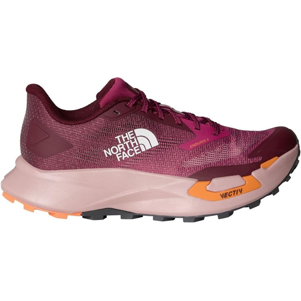 imageTHE NORTH FACE Womens Vectiv Enduris 4 Trail Running Shoe Rubber Outsole High Traction 4mm LugsSumacPapaya