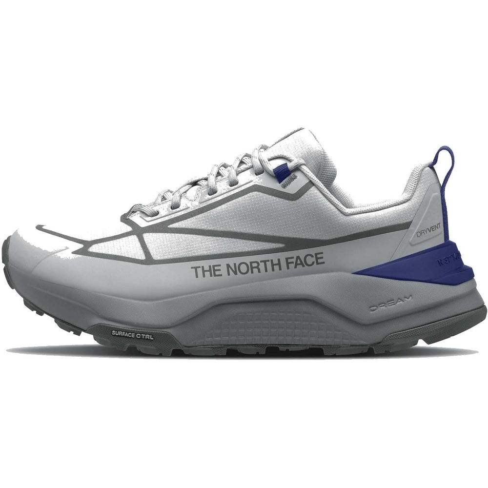 imageThe North Face Mens Fastpack Waterproof Hiking Shoe Highly Cushioned Rubber Outsole 5mm LugsGlacier GrayBold Blue