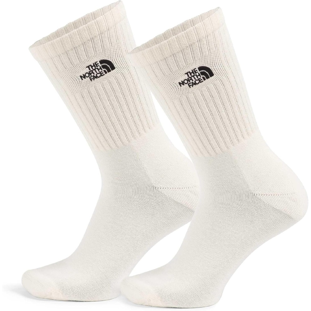 imageThe North Face Unisex Adult Everyday Crew Norm Sock 2Pack Breathable Socks Light Padding Ergonomic Toe BoxRaw Undyed