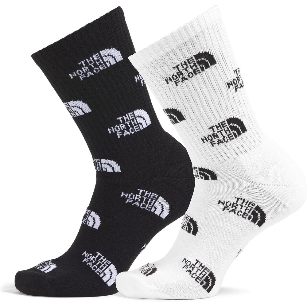 imageThe North Face Unisex Adult Everyday Logo Crew Sock 2pack Breathable Stretchy Socks for Men amp Women With Light Padding amp Ergonomic Toe Box