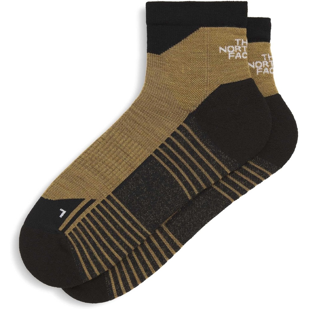 imageThe North Face Unisex Adult Hiking Quarter Sock Merino Wool Quarter Crew Socks Light Cushioning Extended HeelCedarTnf Black