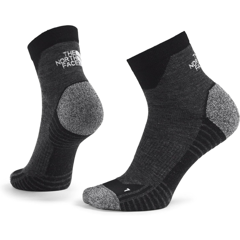 imageThe North Face Unisex Adult Hiking Quarter Sock Merino Wool Quarter Crew Socks Light Cushioning Extended HeelTnf Black