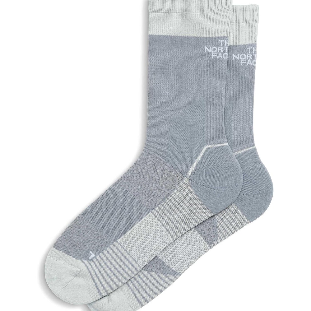 imageThe North Face Unisex Adult Trail Run Crew Sock Breathable Stretchy Socks Light Padding Asymmetrical Toe BoxFrost GreyPearl Stone