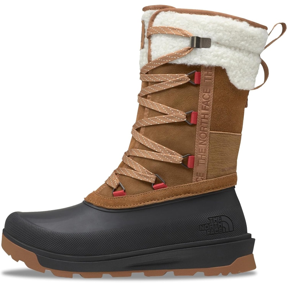 imageThe North Face Womens Shellista V Mid Insulated Waterproof Snow Boot Molded 45 Mm Lugs Rubber OutsoleTimber TanTnf Black