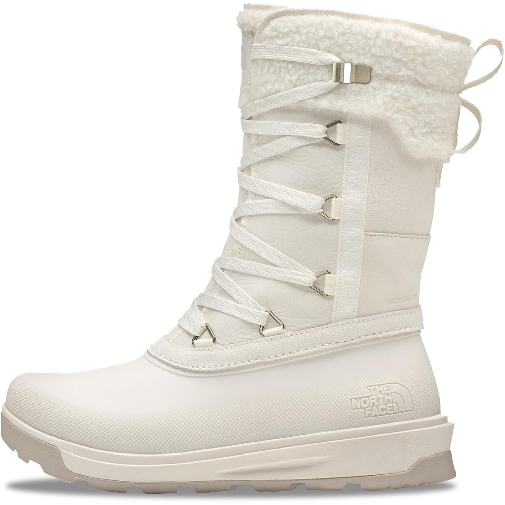 imageThe North Face Womens Shellista V Mid Insulated Waterproof Snow Boot Molded 45 Mm Lugs Rubber OutsoleWhite DuneWhite Dune