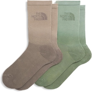 THE NORTH FACE Everyday Dip Dye Crew Sock | 2-pack Breathable Socks for Men & Women With Padding & Ergonomic Toe Box(Bark Mist/Slate Moss/Mocha Brown/Mushroom Grey)