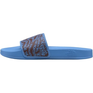 THE NORTH FACE Men’s Base Camp Slide III Sandal | Highly Cushioned, Durable TPU Strap & Rubber Outsole(Logo Mania Print/Marina Blue)