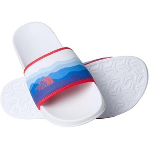 THE NORTH FACE Men’s Base Camp Slide III Sandal | Highly Cushioned, Durable TPU Strap & Rubber Outsole(Sky Scene Print/Tnf White)