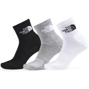 THE NORTH FACE Multisport Cush Quarter Sock | 3-pack, Breathable Athletic Socks for Men & Women, Light Cushion & Ribbed Cuff(Black Assorted)