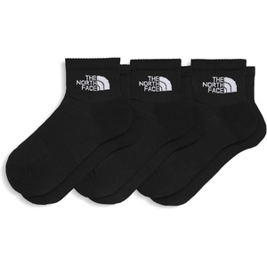 THE NORTH FACE Multisport Cush Quarter Sock | 3-pack, Breathable Athletic Socks for Men & Women, Light Cushion & Ribbed Cuff(Tnf Black)
