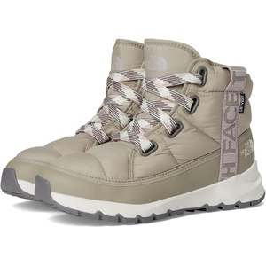 THE NORTH FACE Women’s Thermoball Lace Up Luxe Waterproof Boot | Insulated Winter Boots With Collar(Clay Grey/Moonstone Grey)