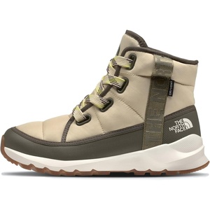 THE NORTH FACE Women’s Thermoball Lace Up Luxe Waterproof Boot | Insulated Winter Boots With Collar(Gravel/Forest Olive)