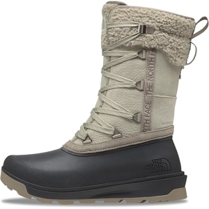 The North Face Women’s Shellista V Mid Insulated Waterproof Snow Boot | Molded 4.5 Mm Lugs, Rubber Outsole(Clay Grey/Tnf Black)