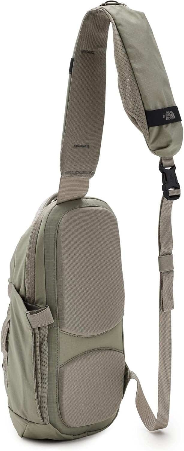 imageTHE NORTH FACE Borealis SIing Bag Crossbody Adjustable Strap Water Repellent Finish Multiple Compartments Tablet SleeveStone SlabDark ChestnutAsphalt Grey