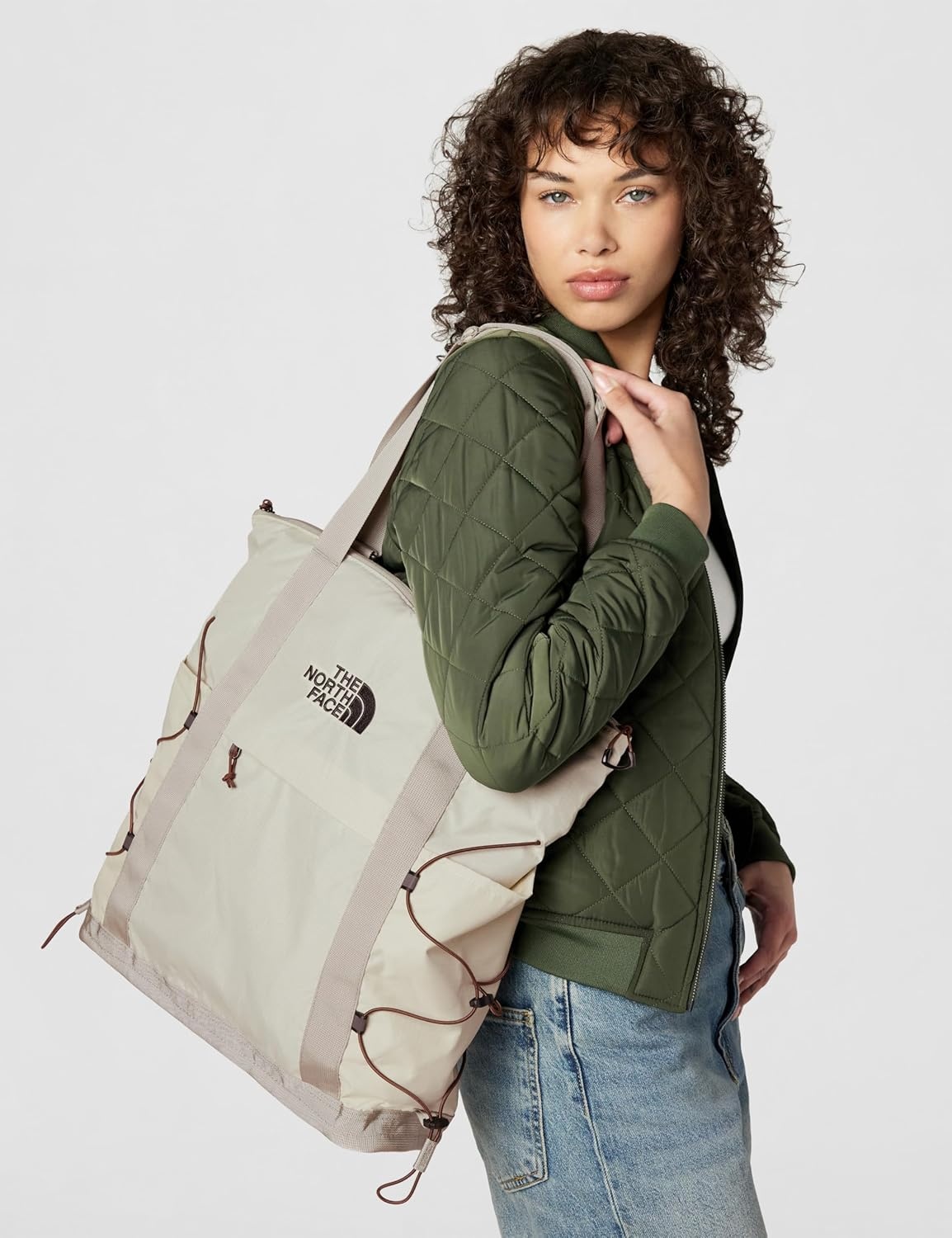 imageTHE NORTH FACE Borealis Tote Bag Over Shoulder amp Backpack Carry Options Water Repellent 16 Laptop SleeveDesert StoneStone SlabEmber Soil