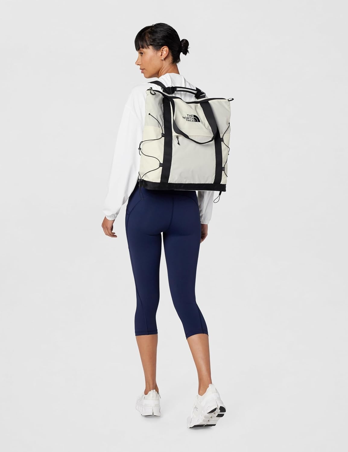 imageTHE NORTH FACE Borealis Tote Bag Over Shoulder amp Backpack Carry Options Water Repellent 16 Laptop SleeveGardenia WhiteTnf Blacknpf