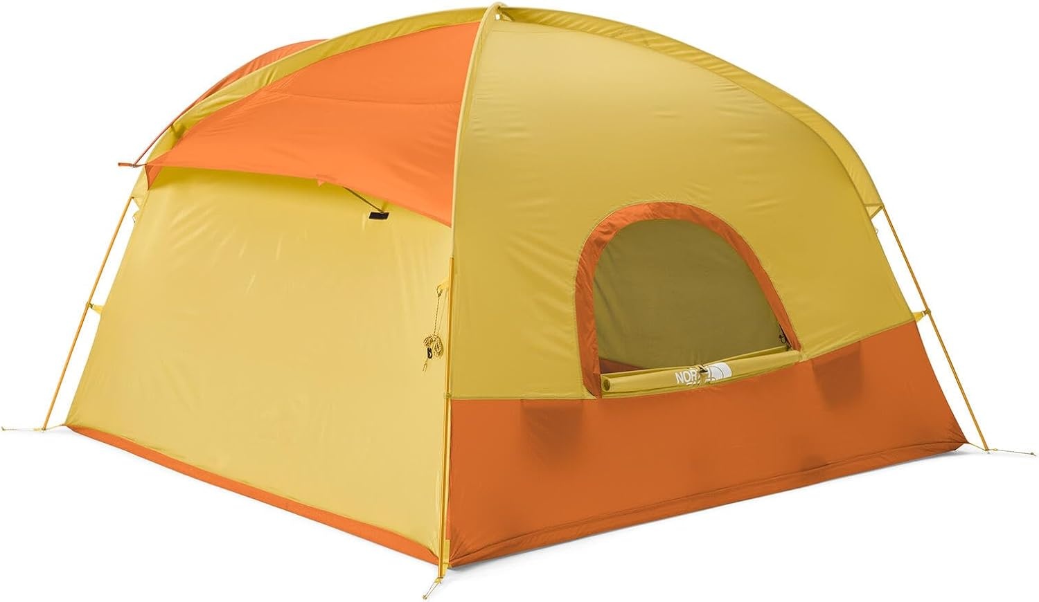 imageTHE NORTH FACE Sequoia 4 Tent FourPerson Waterproof Camping Tent Spacious amp Easy to Set Up 2 Zipper Doors Yellow SiltDesert Rust One Size